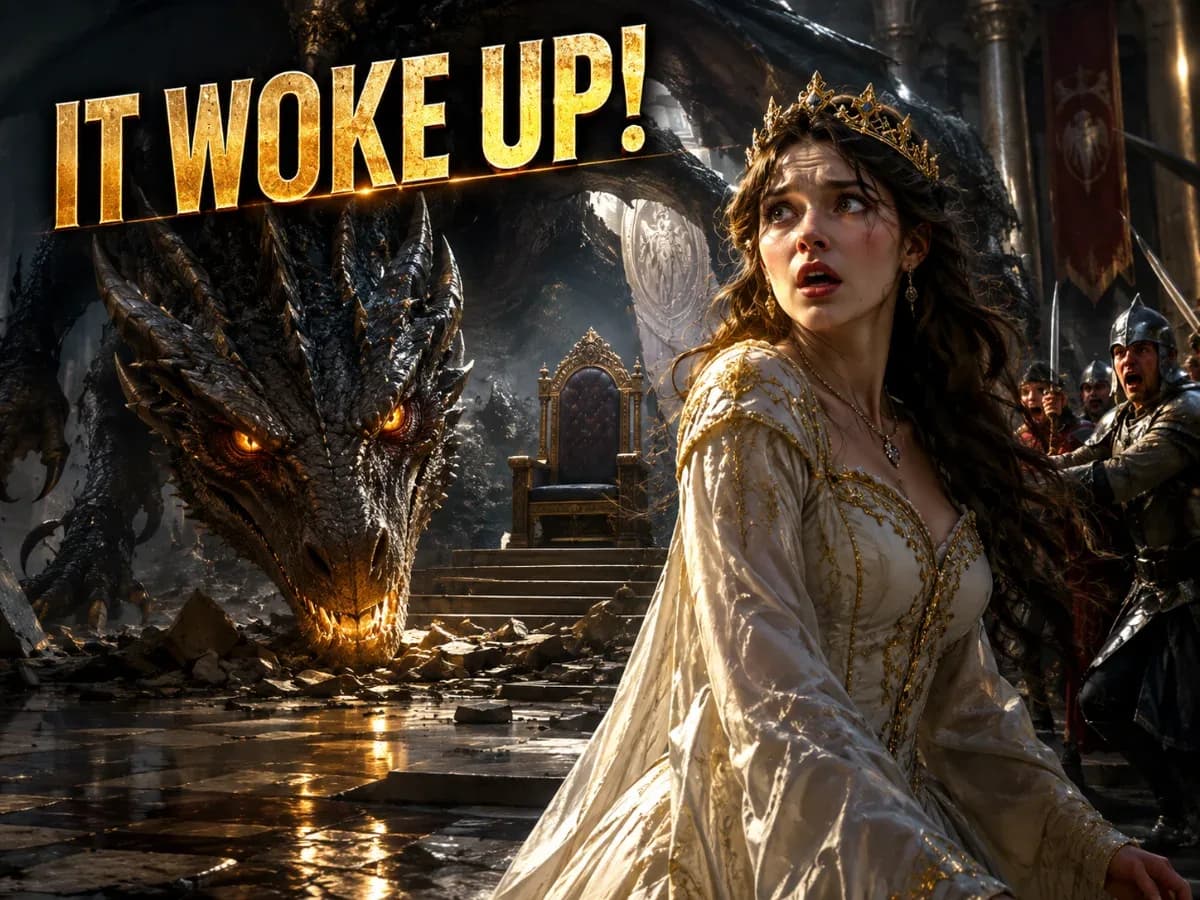 The Sleeping Dragon Awoke When the Princess Entered the Throne Room